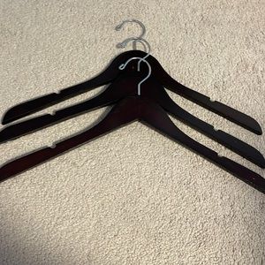 Container Store Walnut Shirt Hangers with Grip